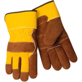 Split Cowhide Winter Gloves With Fleece Insulated Lining large