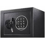 Security Safe, 0.14 cu ft, 8.1 lb, Black, Steel, 1/8 in Thick